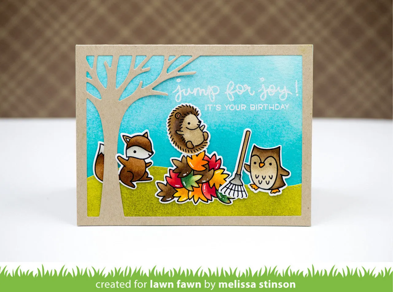 Lawn Fawn Leafy Tree Backdrop Landscape Stanze Baum