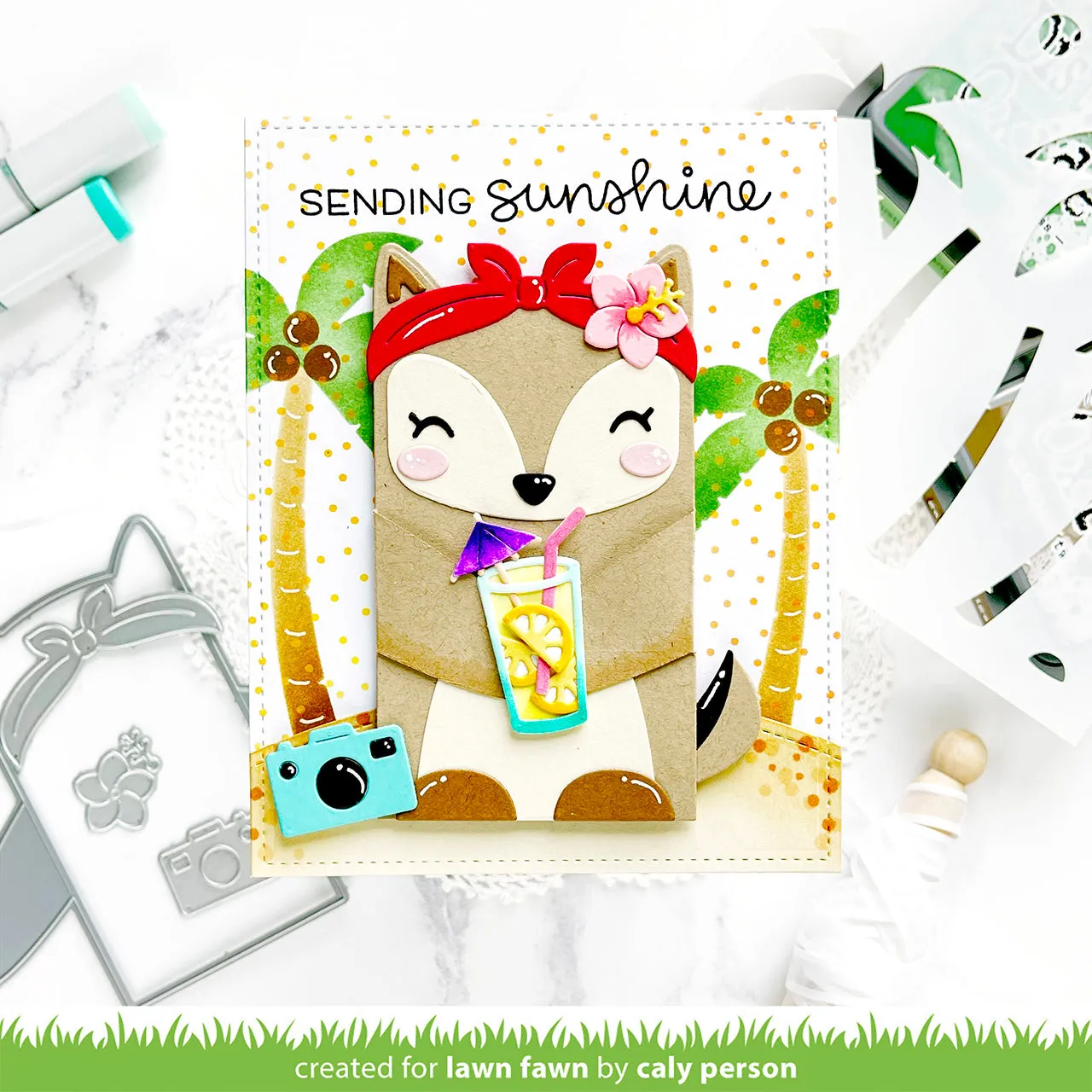 Lawn Fawn Beach Sunset Stencils Schablonen 2er-Set