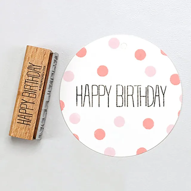 Perlenfischer Happy Birthday 2 Stempel 13x53 mm