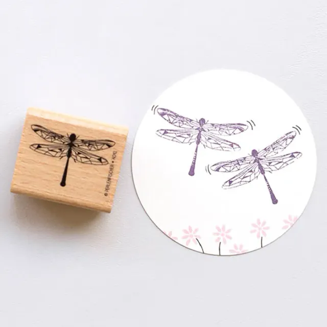 Perlenfischer Libelle Stempel 24x38 mm Holz