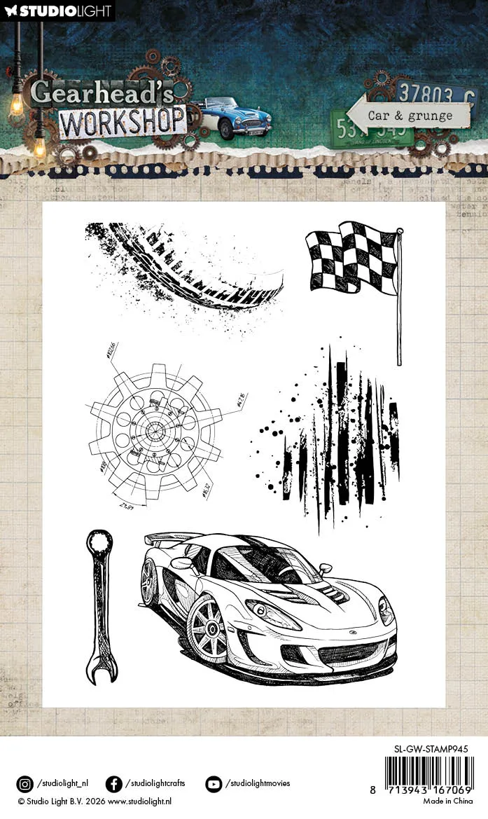 StudioLight Gearhead's Workshop Car & Grunge Stempel Auto