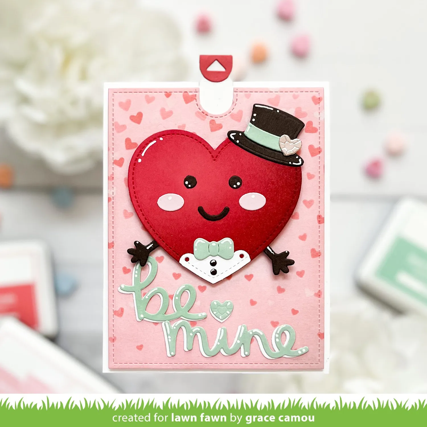 Lawn Fawn Stitched Happy Heart Stanzschablone Herz genäht