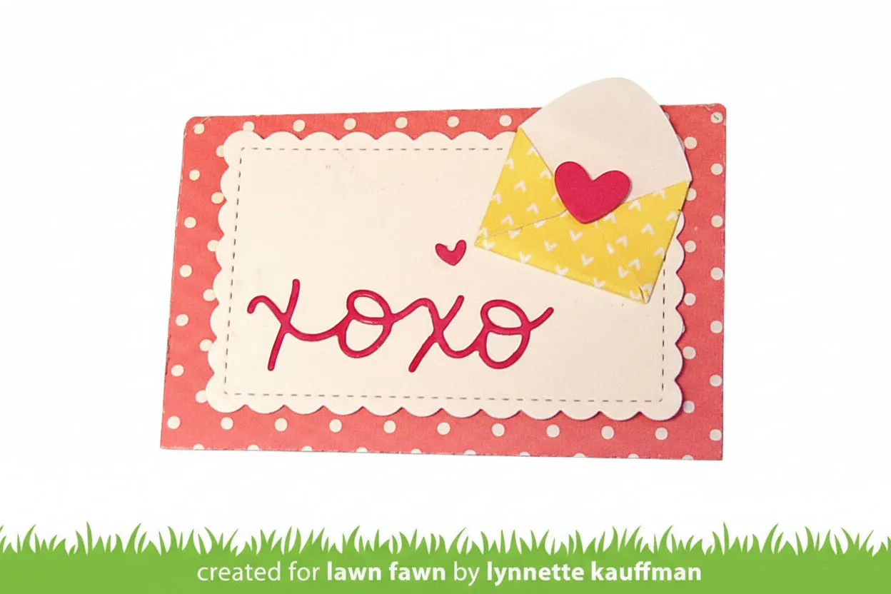 Lawn Fawn Lawn Cuts Scripty XOXO Stanzschablonen Schriftzug