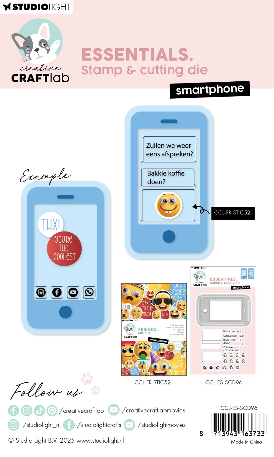 StudioLight Creative Craftlab Smartphone Stempel Stanzschablone
