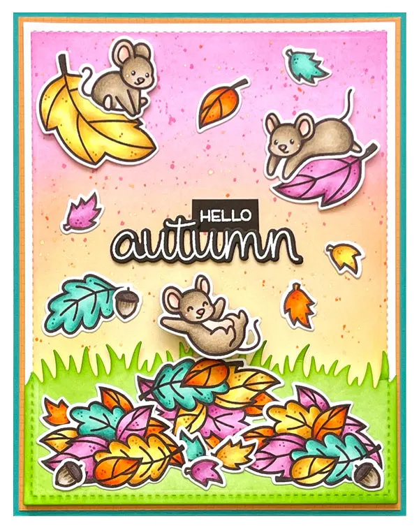 Lawn Fawn Scripty Autumn Sentiments LF2662 Stempelset Herbst