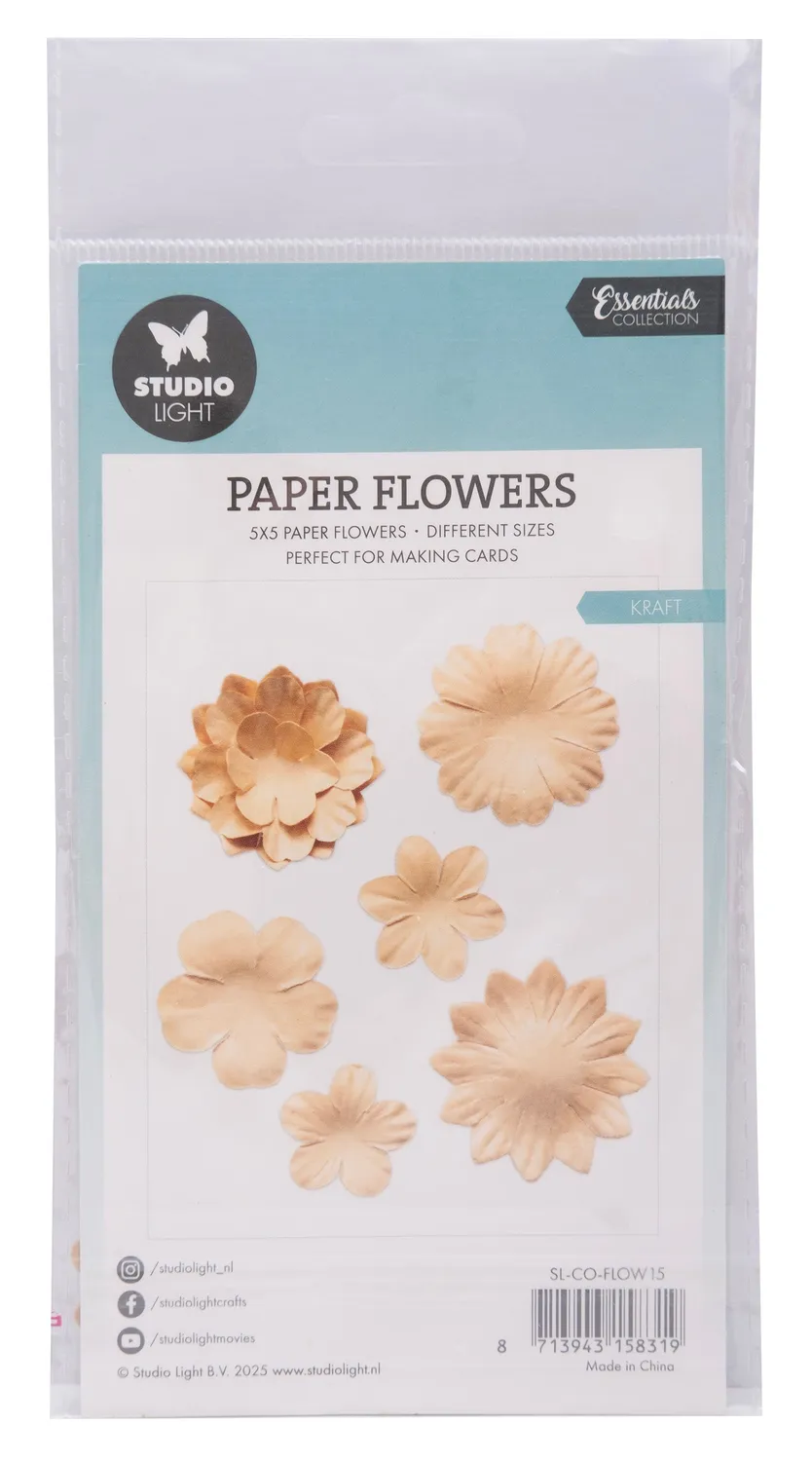 StudioLight Essentials Papierblumen Kraft 25 Stück