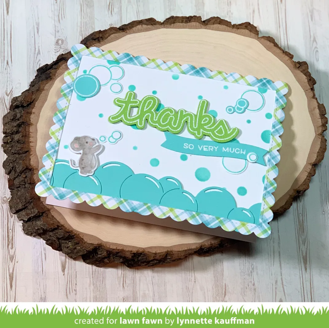 Lawn Fawn Bubbles Schablone 15x15cm Seifenblasen