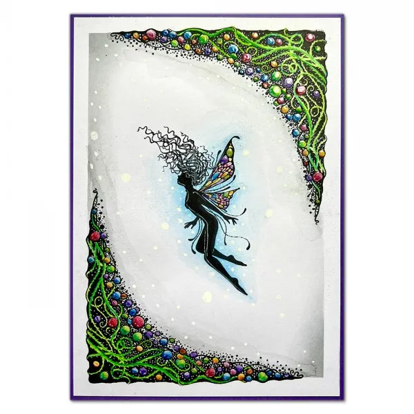 Lavinia-Stamps Tangled River Root Corner Stempel Ecke Ranken