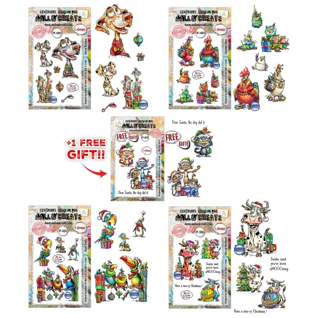 AALL and Create Festive Friends Stempel Bundle Weihnachten 5 Sets