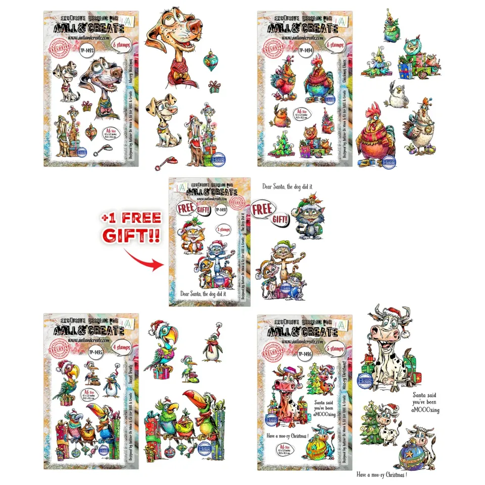 AALL and Create Festive Friends Stempel Bundle Weihnachten 5 Sets