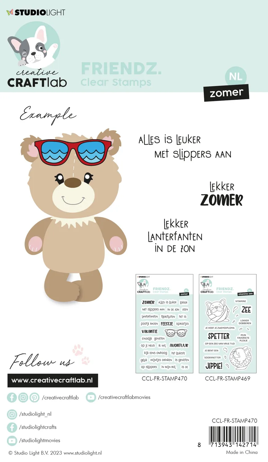 StudioLight Creative Craftlab Friendz Zomer Transparentstempel