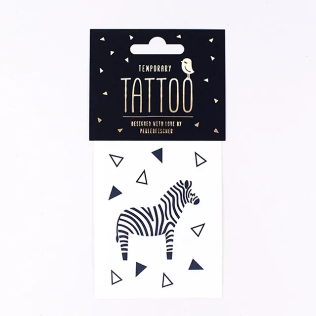 Perlenfischer Zebra Tattoo temporär Muster