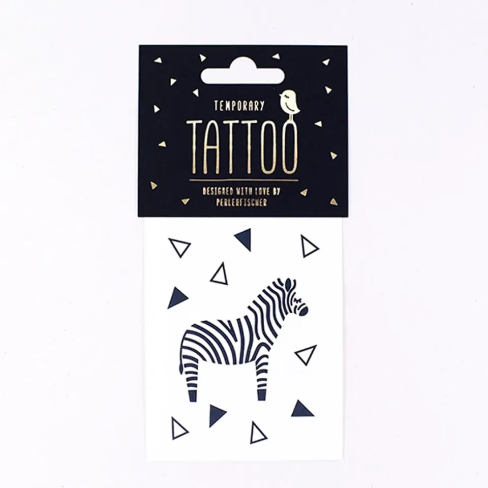 Perlenfischer Zebra Tattoo temporär Muster