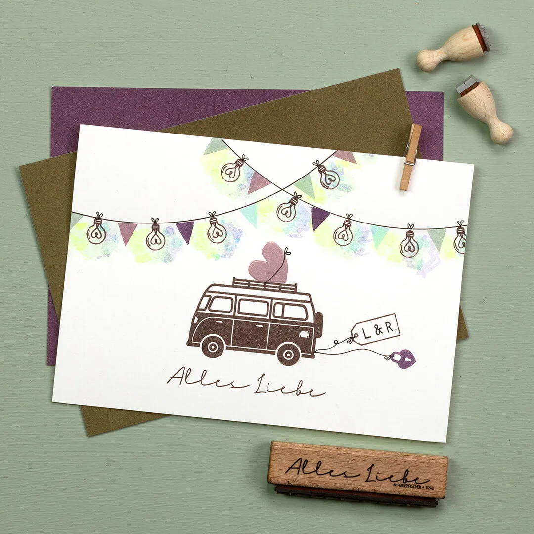 Perlenfischer Light Bulb Heart Stempel 7x10 mm