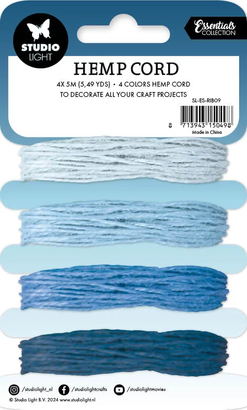 StudioLight Essentials Hemp Cord Hanfkordel Blautöne 4 Farben