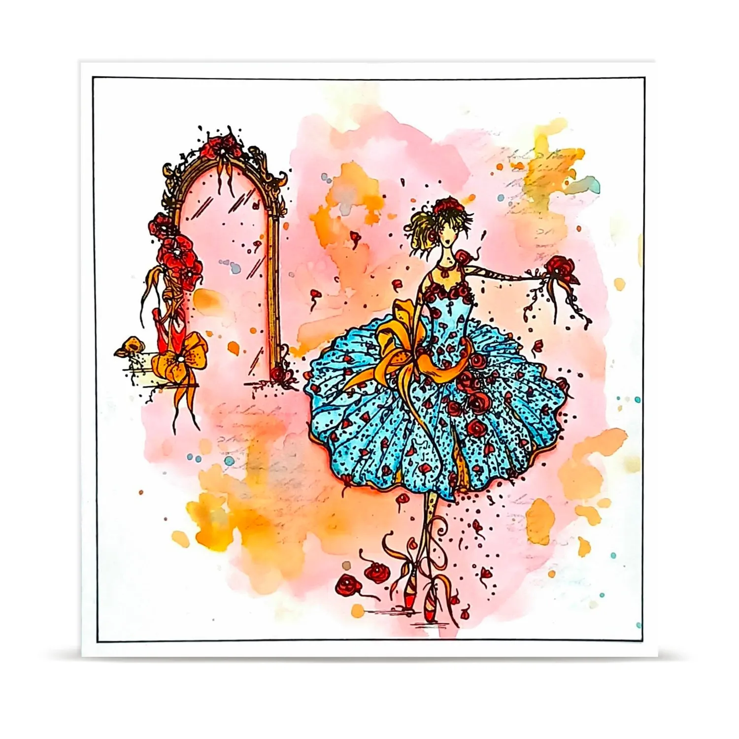 AALL and Create TP-1483 Rose Ballet Stempelset A6 klar