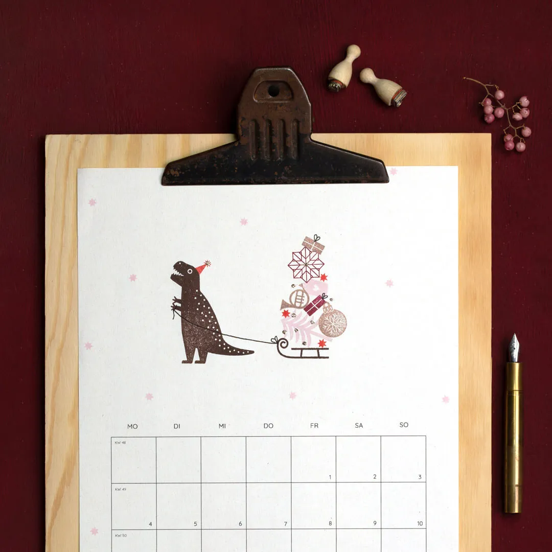 Perlenfischer Schlitten Stempel 11x29 mm Winter