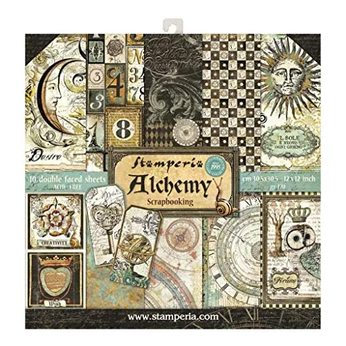 Stamperia Alchemie SBBL34 Scrapbookpapier 30,5x30,5cm säurefrei
