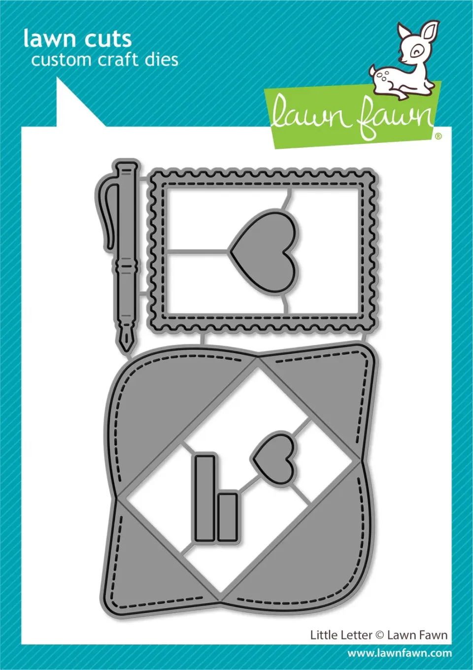 Lawn Fawn Lawn Cuts Little Letter Stanzen Briefumschlag