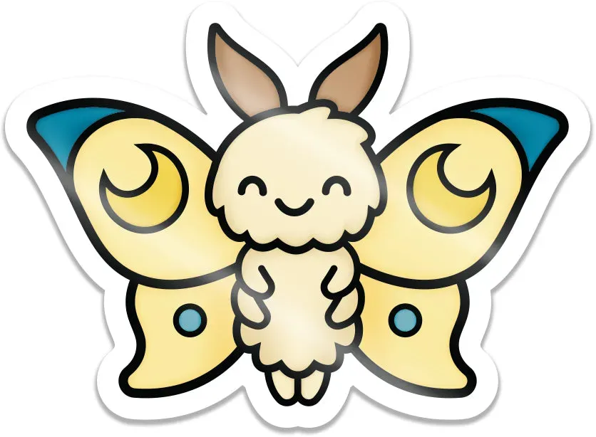 Lawn Fawn Moth Vinyl Sticker 7,6 cm Matt Wasserfest