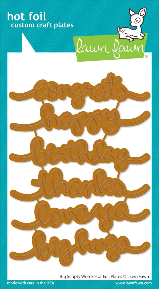 Lawn Fawn Big Scripty Words Hot Foil Platten Schriftzug