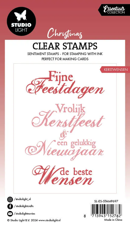 StudioLight Essentials Kerstwensen Clear Stamps Weihnachten