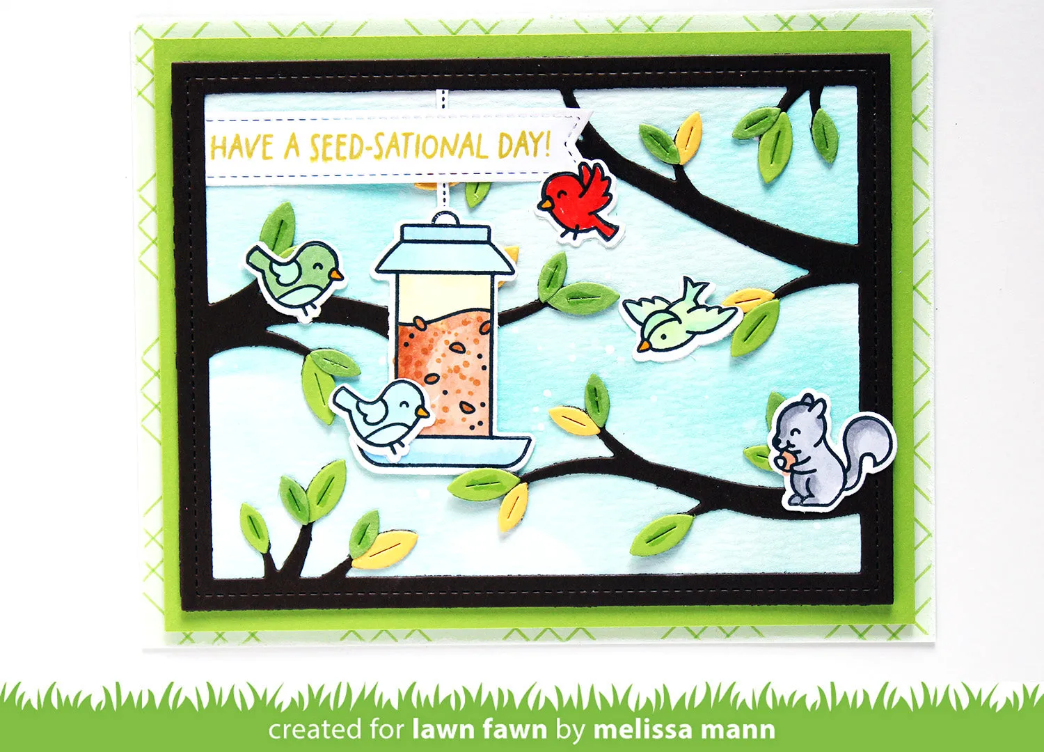 Lawn Fawn Lawn Cuts Tree Branches Backdrop Landscape Dies 3-teilig