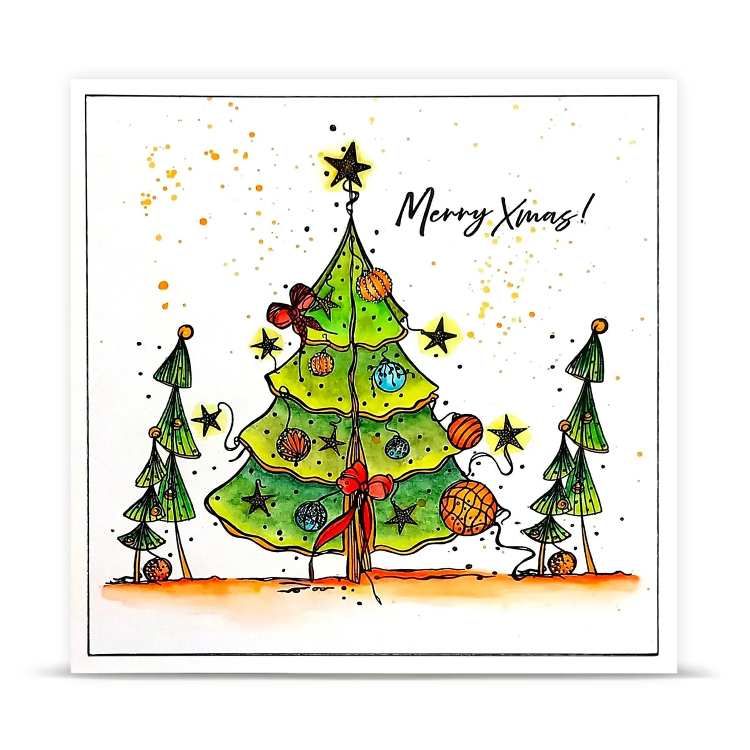 AALL and Create TP-1471 Floating Fir A6 Stempelset Weihnachten