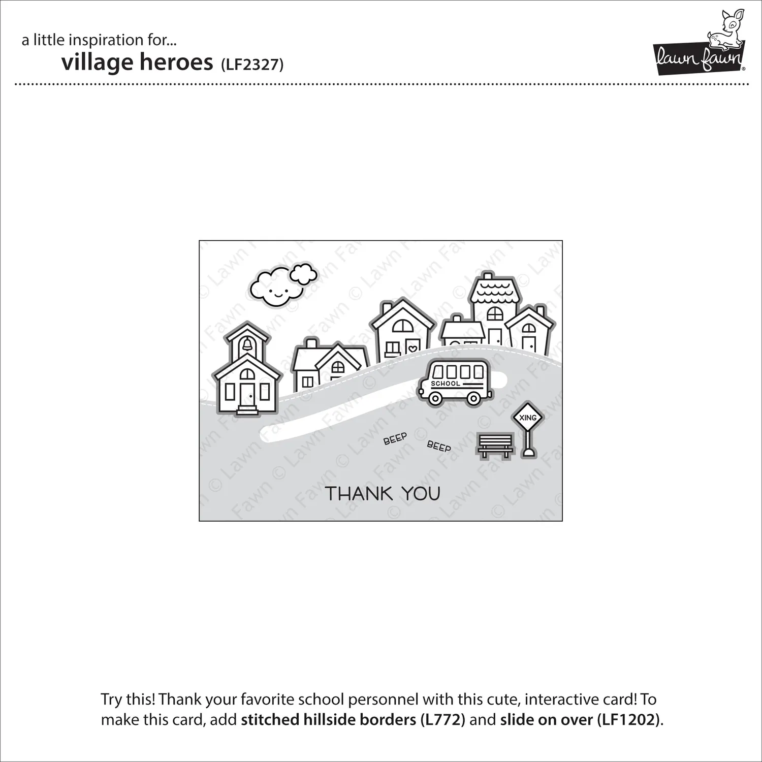 Lawn Fawn Village Heroes Stempelset Helfer