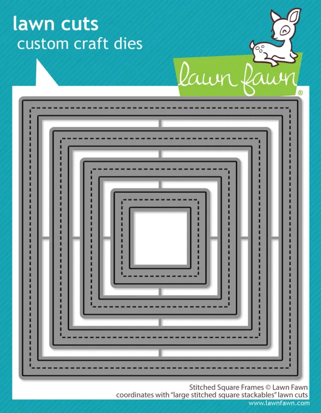 Lawn Fawn Stitched Square Frames Lawn Cuts Stanzen Rahmen