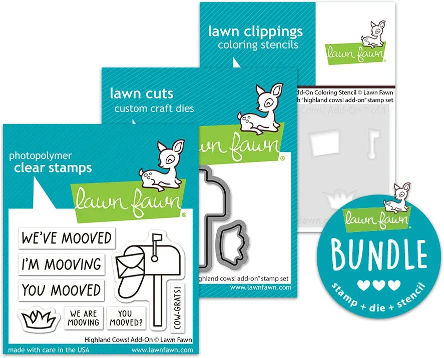 Lawn Fawn Highland Cows Add-On Bundle 3-teilig
