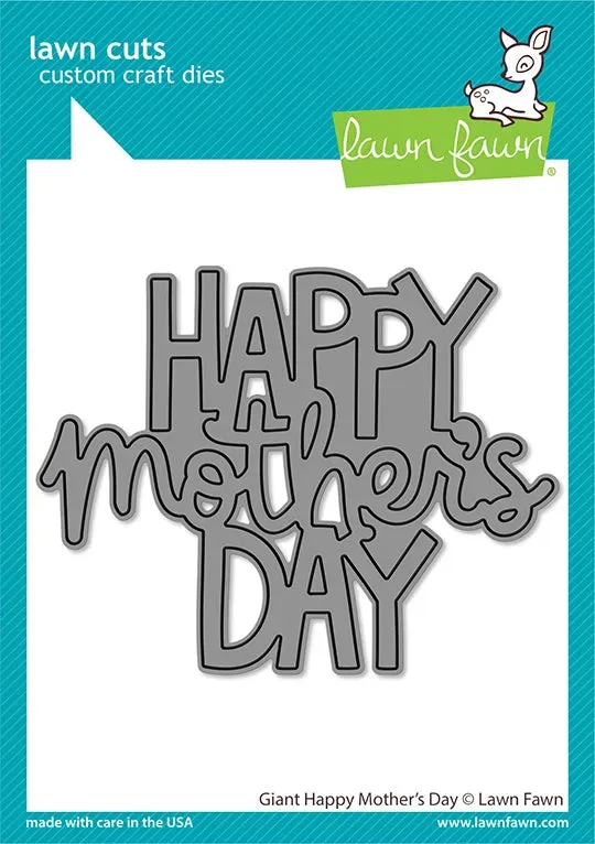 Lawn Fawn Giant Happy Mother's Day Stanzen Muttertag