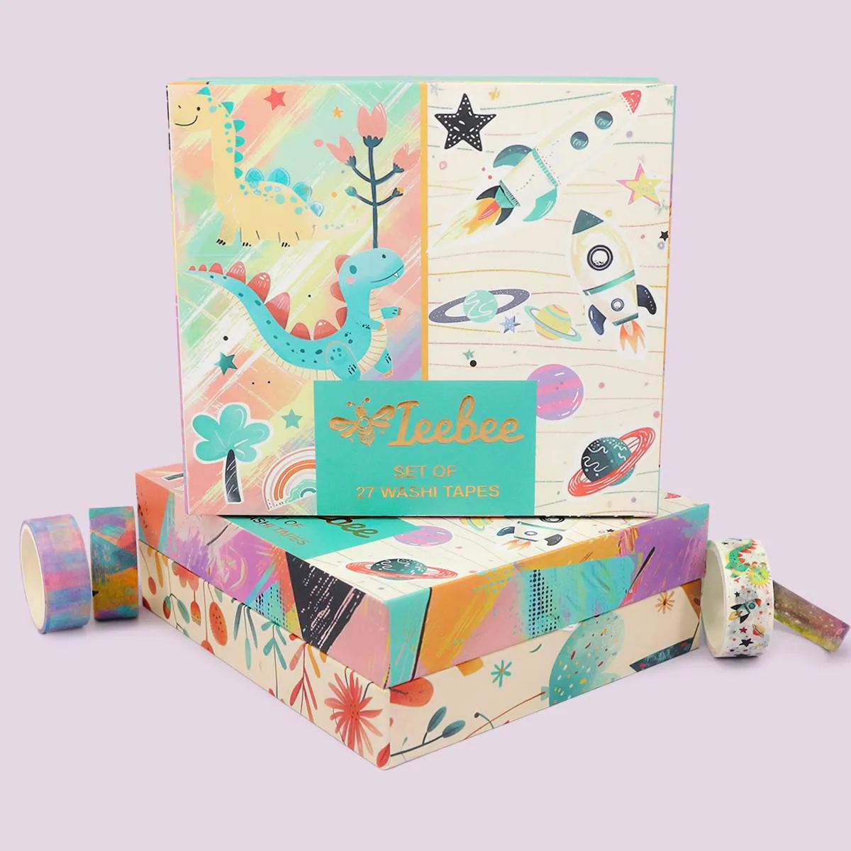 Ieebee Dino Washi Tape Set 27 Rollen Cartoon