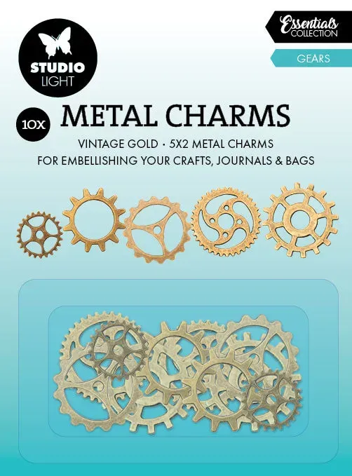 StudioLight Essentials Gears Metallcharms 10 Stück