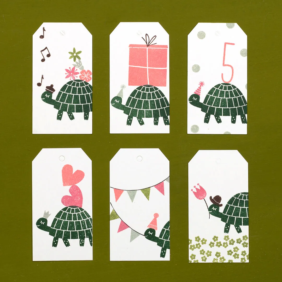 Perlenfischer Schildkröte laufend Stempel Tier