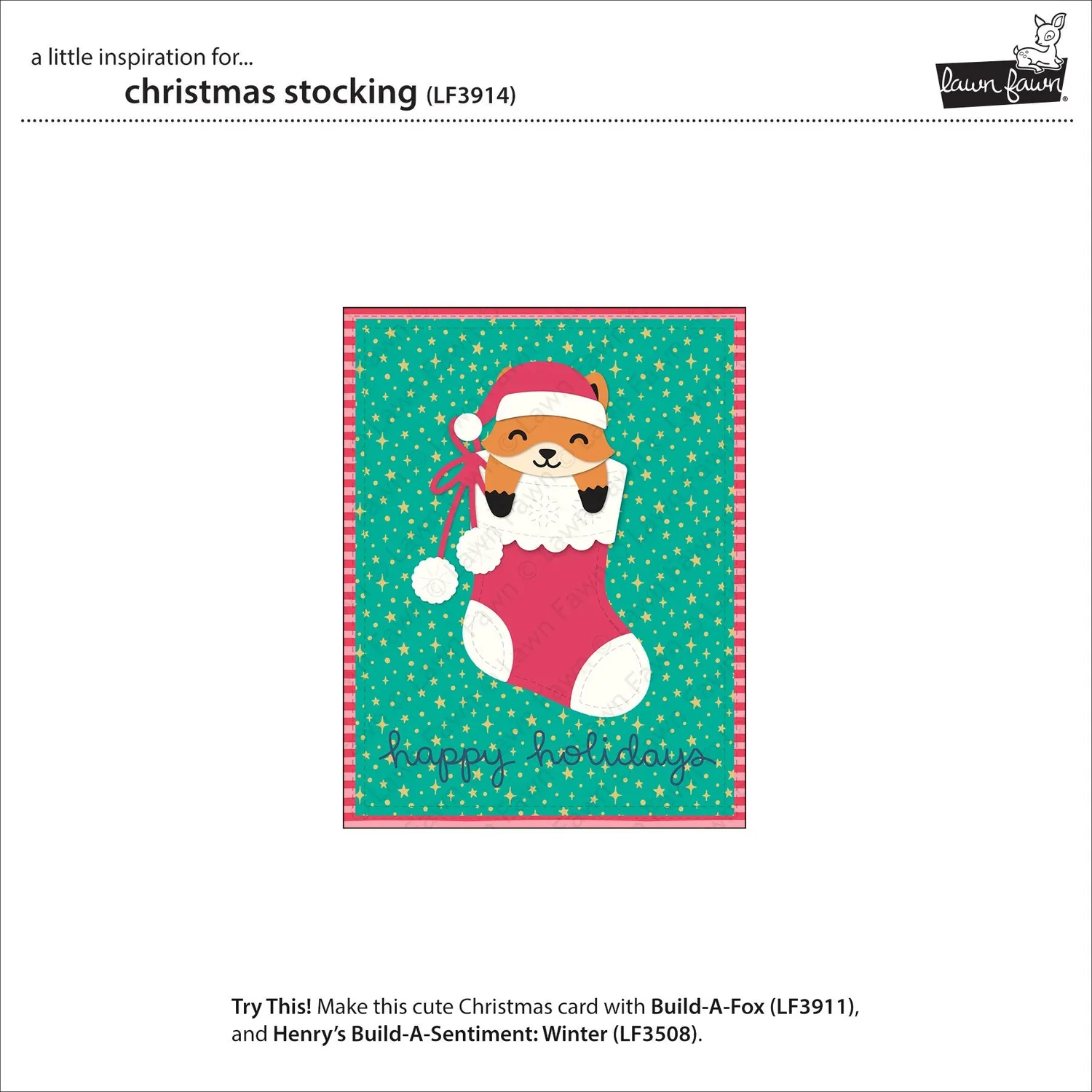 Lawn Fawn Christmas Stocking LF3914 Stanzschablonen 9tlg