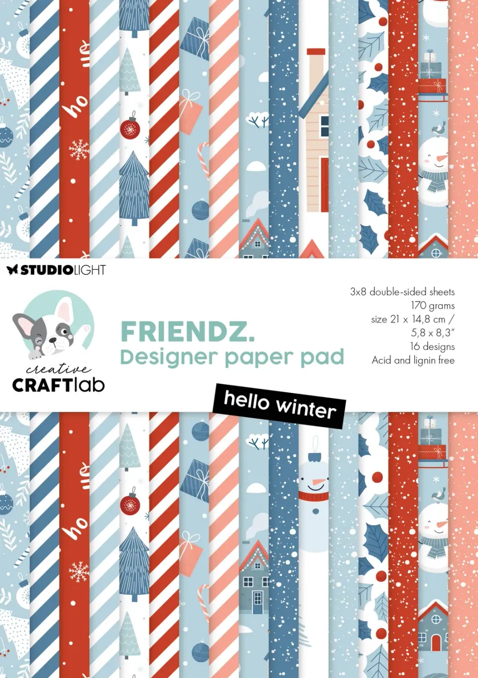 Creative Craftlab Friendz Hello winter Designpapier A5