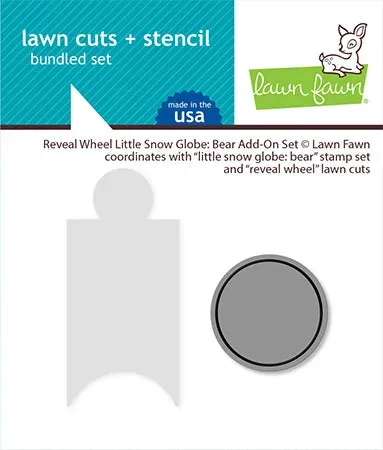 Lawn Fawn Reveal Wheel Snow Globe Bear Add-On Stanzen