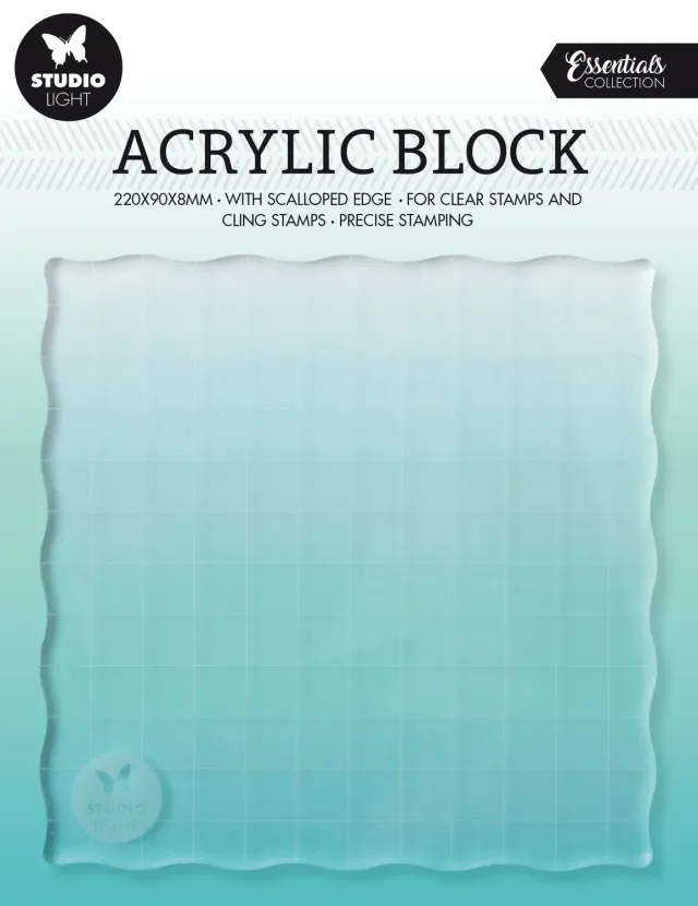 StudioLight Essentials Acrylstempelblock 120x120x8 mm
