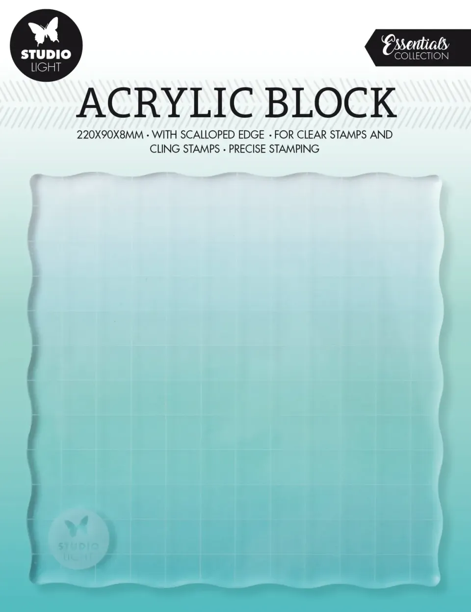 StudioLight Essentials Acrylstempelblock 120x120x8 mm
