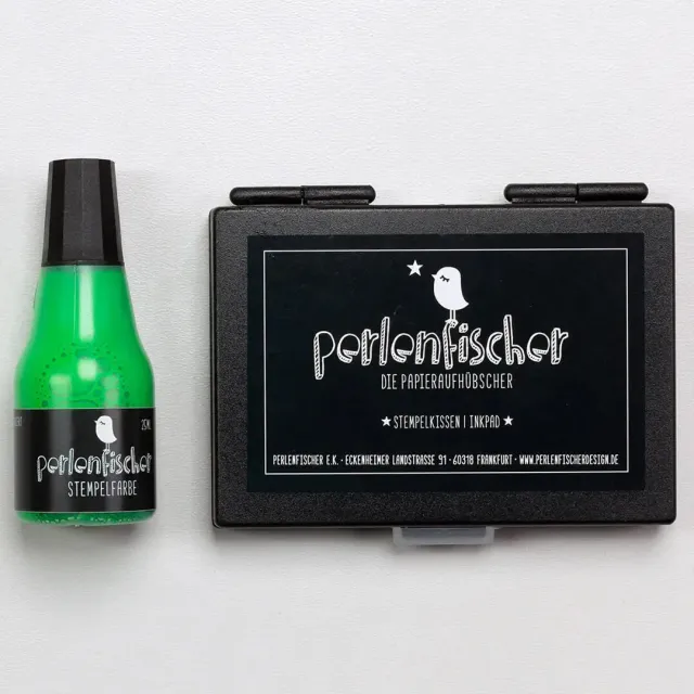 Perlenfischer Neon Grün Stempelkissen Set 25 ml