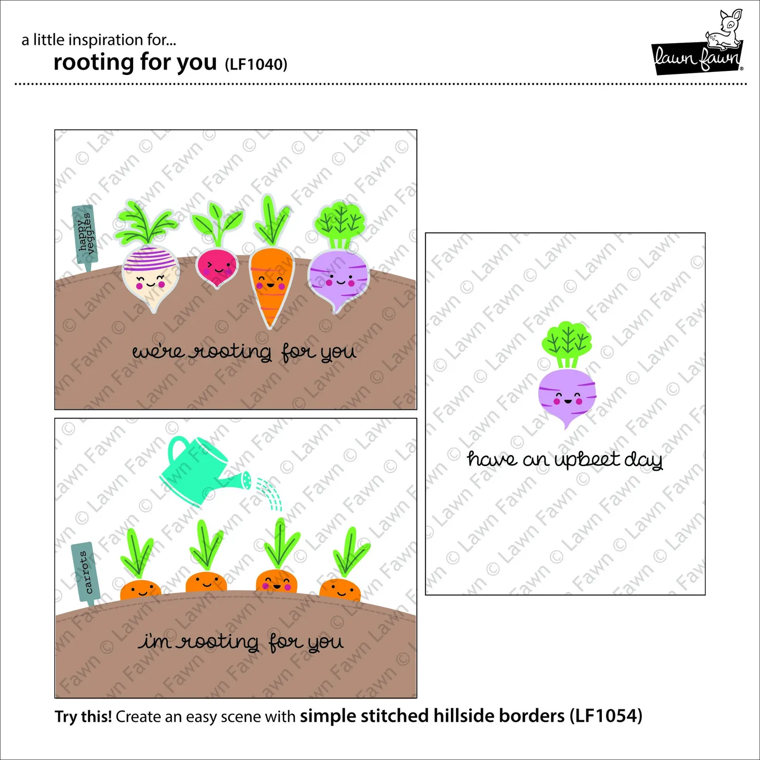 Lawn Fawn Rooting for You LF1040 Stempel 36-teilig Gemüse