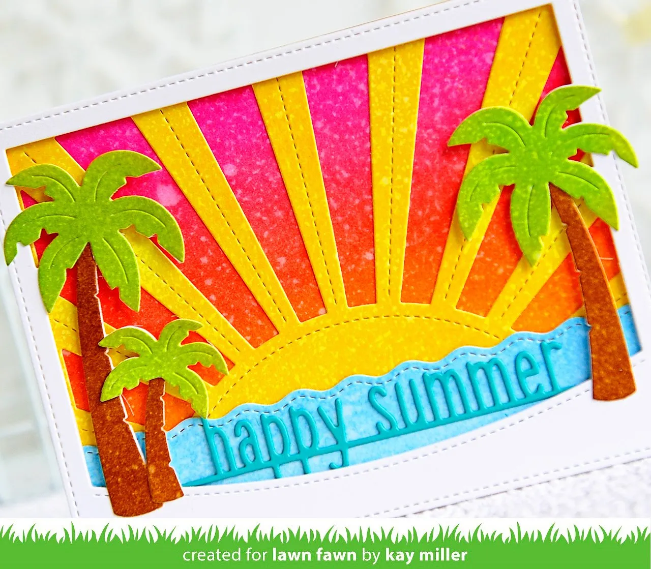 Lawn Fawn Lawn Cuts Tropical Backdrop Stanzschablone Palme