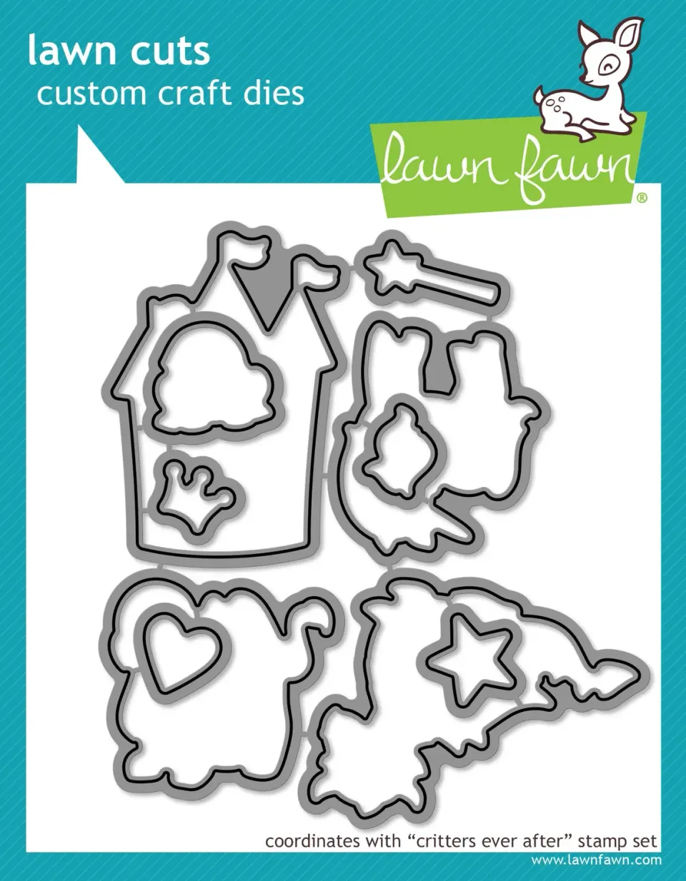 Lawn Fawn Critters Ever After Stanzen Märchen Tiere