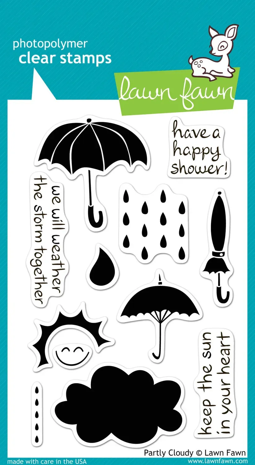 Lawn Fawn Partly Cloudy Clear Stamps 10x15cm Sonne