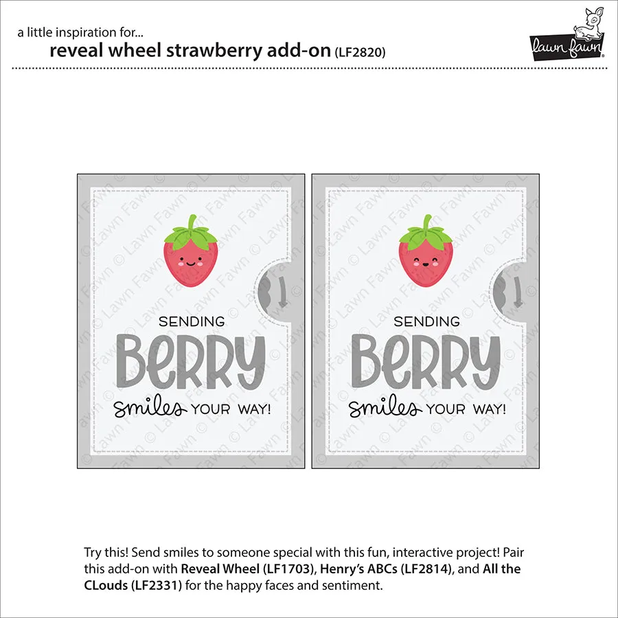 Lawn Fawn Reveal Wheel Strawberry Add-On Stanzschablone Erdbeere