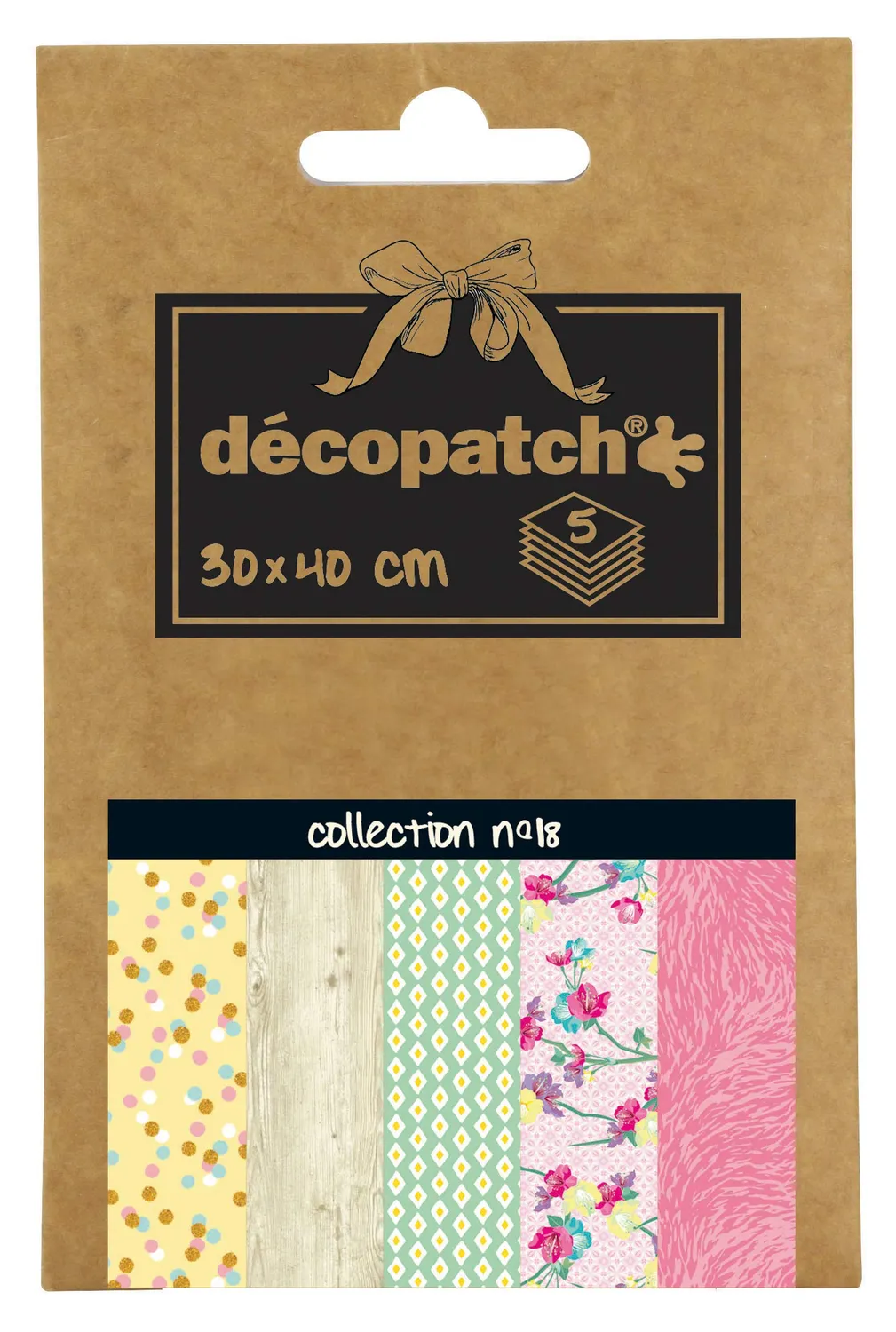 décopatch DP002O Pocket Sortierung 2 Papier 5 Bogen