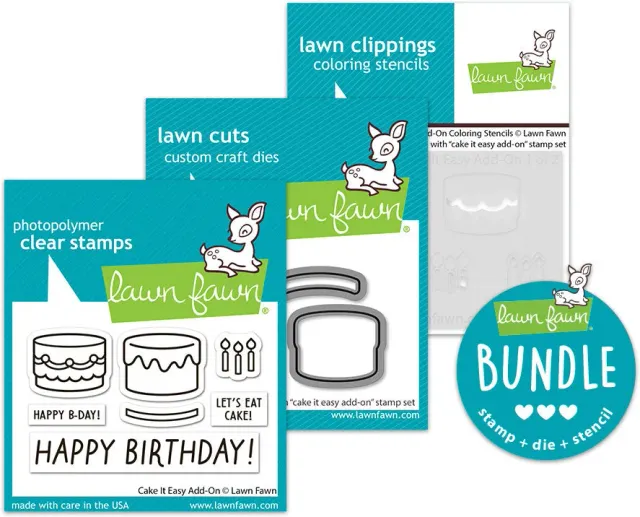 Lawn Fawn Cake It Easy Add-On Bundle Stempel Stanzen Geburtstag