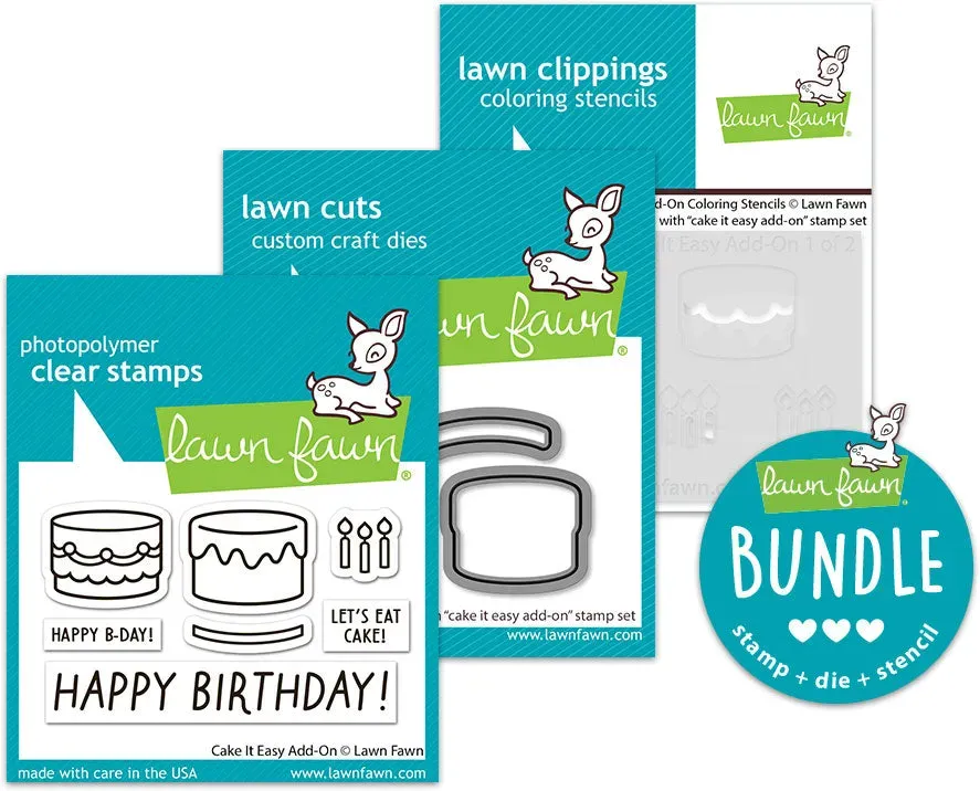 Lawn Fawn Cake It Easy Add-On Bundle Stempel Stanzen Geburtstag