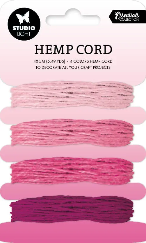 StudioLight Essentials Hemp Cord Hanfkordel Rosa 4 Farben